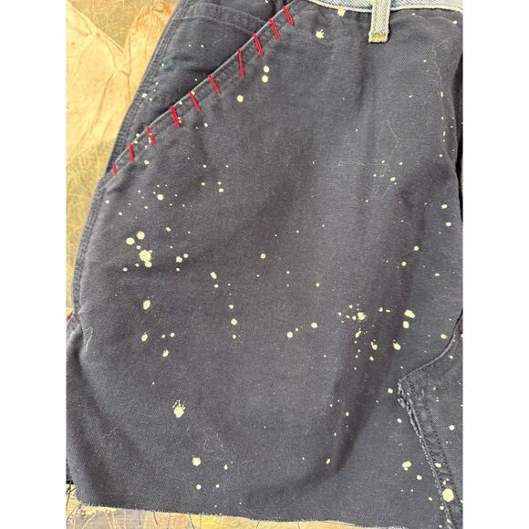 New Free People TRICIA FIX  Carhartt Mini Skirt - Navy Size Large - Picture 7 of 9